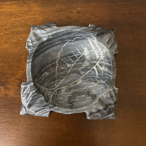 Vintage Handmade Polish Dark Marble AshTray