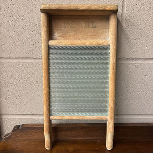 Antique Pearl Small Wood & Glass Wash Stand