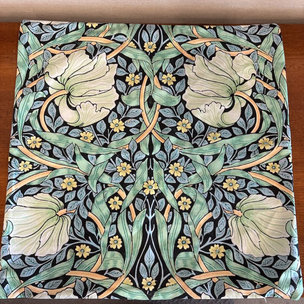 William Morris "Pimpernel" Soft Blue & Green Pattern Pillowcase