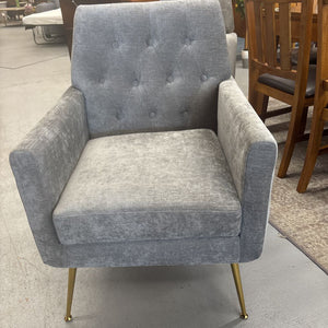Bennett's - Grey Velour Chair