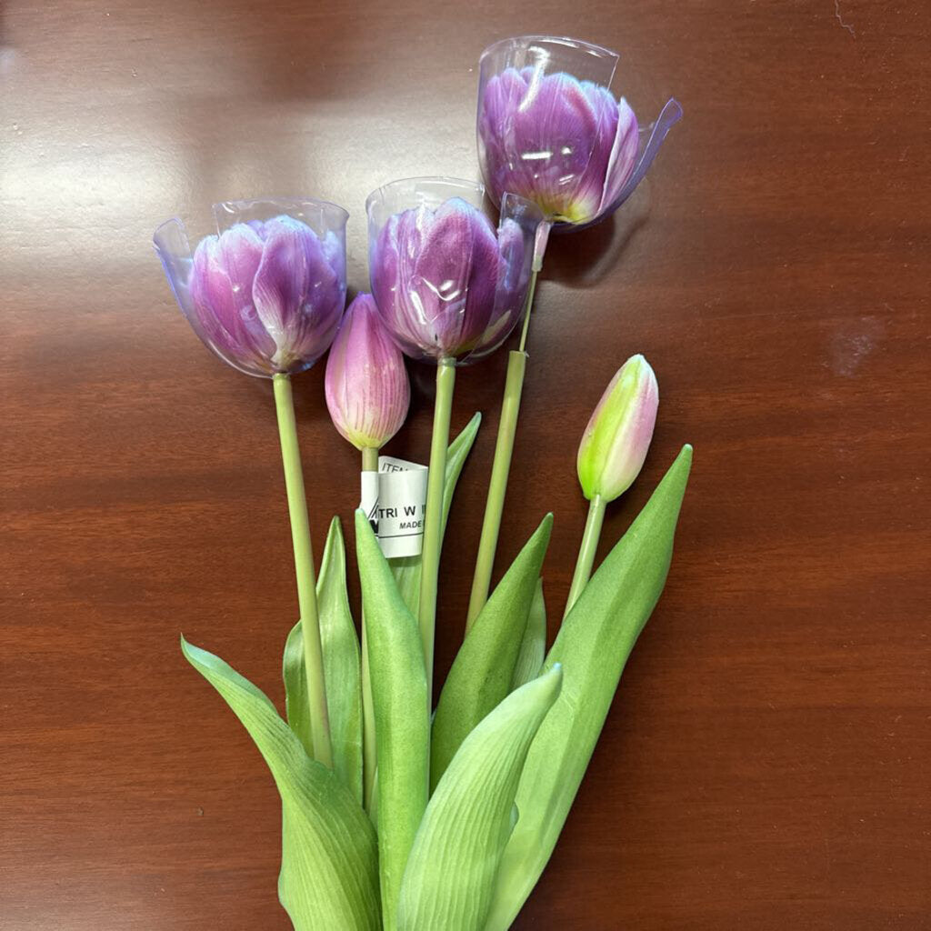 Fresh Touch LAV. WHITE Peony Tulip Bundle 15" 10195LVW
