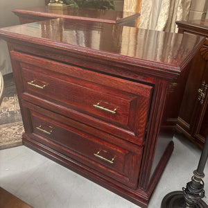 Solid Cherry Credenza w 2 Filing Drawers (No Lock)