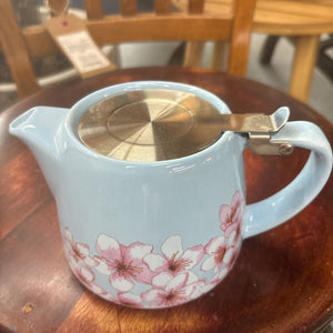 Alfred Blue & Cherry Blossom Ceramic Teapot