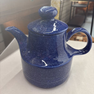 Vintage Ceramic Blue Speckled Teapot