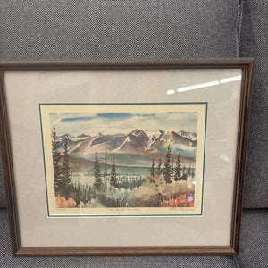 Watercolour Print Titled "The Wild Country" by Fredrick Lemke