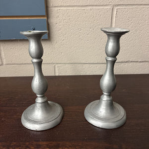 PAIR of Peweter Candlesticks