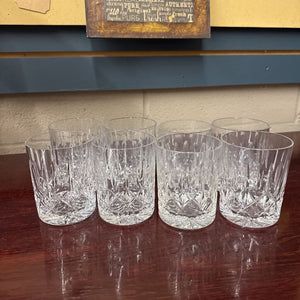 Cut Crystal Old-Fashioned Whiskey Glasses - SET OF 8