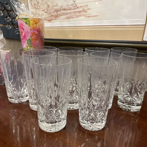 Cut Crystal Tall Rock Glasses - SET OF 10