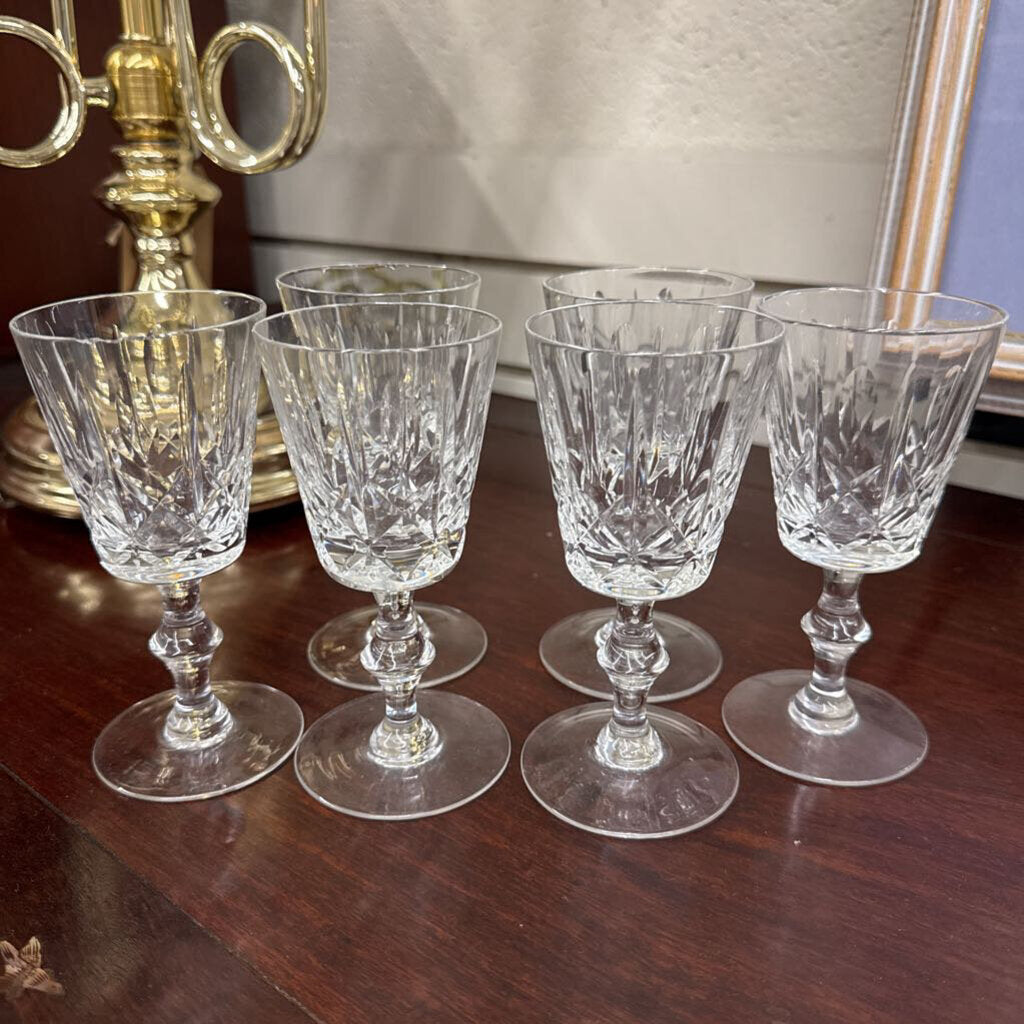 Cut Crystal Aperitif Glasses - SET OF 6