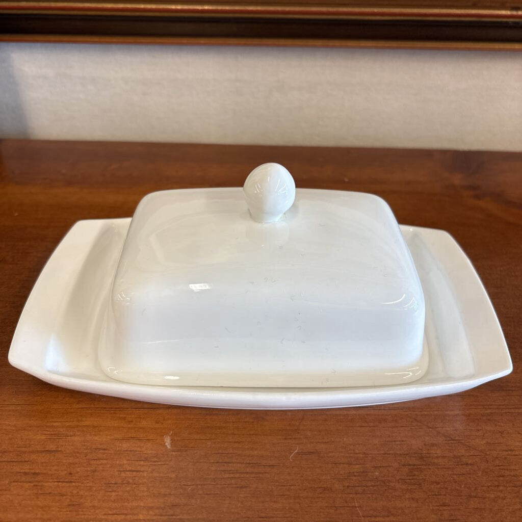 White Ceramic Butter Dish