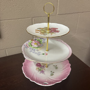 Upcycled 3 Tier Cake Stand
