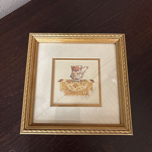 Gold Framed 7x7 Teacup Print