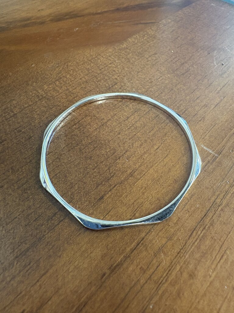 Monet Silver Tone Bangle Bracelet