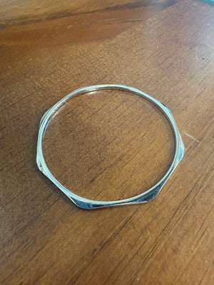Monet Silver Tone Bangle Bracelet