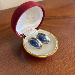 Vintage Sterling Silver Sodalite Earrings