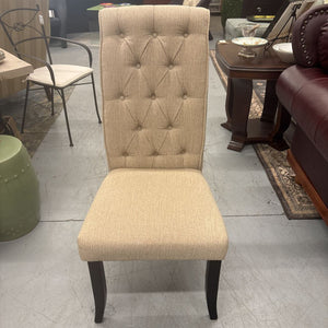 Beige Parson Chair w Tufted Back - "Ashley"