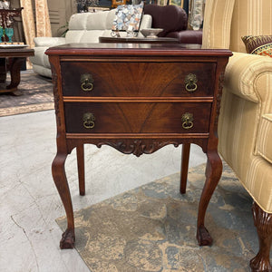 Vintage Gibbard Queen Anne Mahogany Silverware Chest Side Table