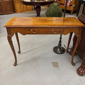 Vintage Hickory Chair Co. Queen Anne Style Mahogany Console w Drawer
