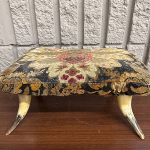 Small Footstool w Horn Feet