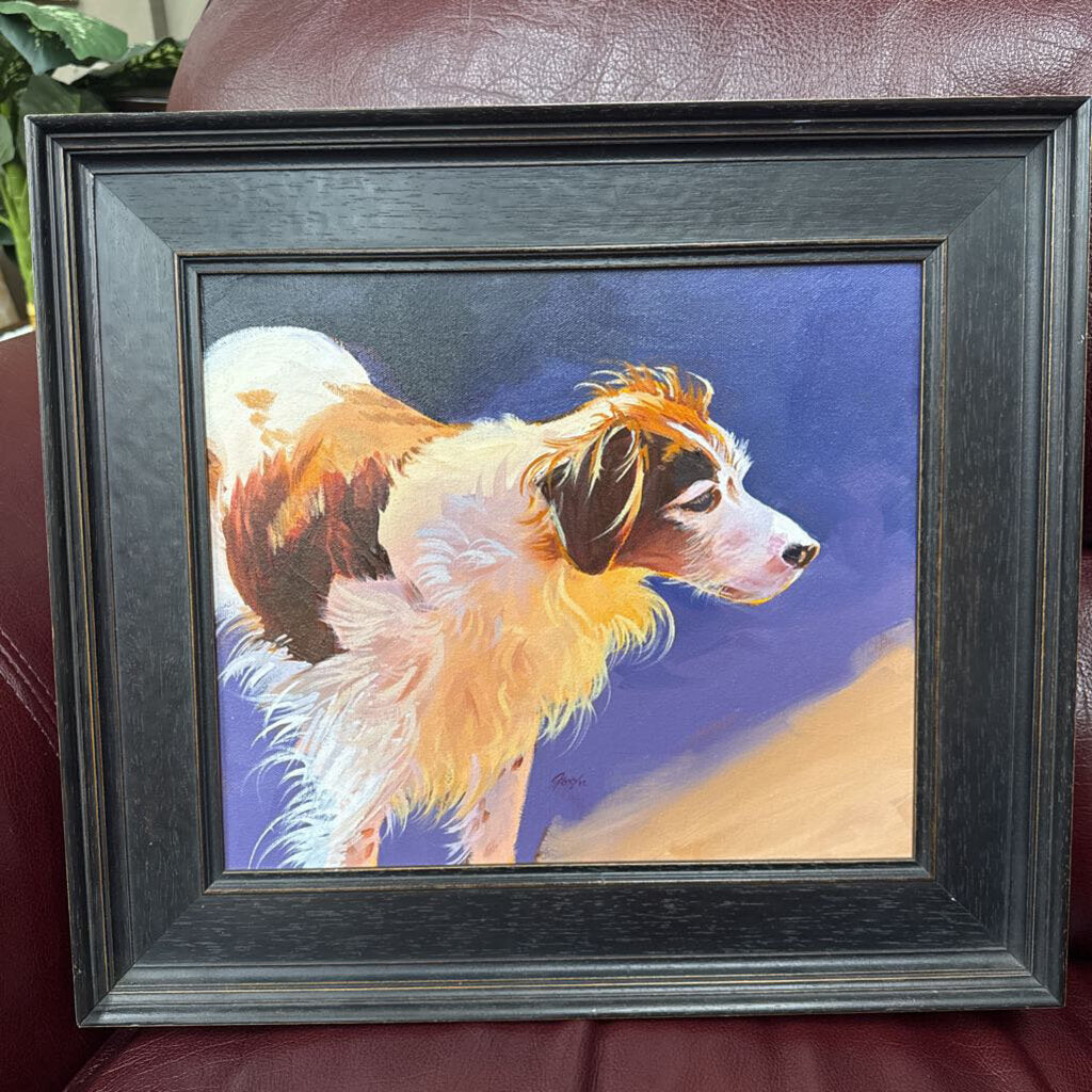 'The Barn-Barn' - Barny the Dog Orig. Oil by Local Artist Karen Fox