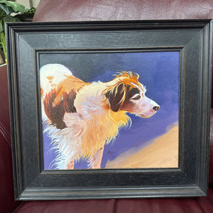 'The Barn-Barn' - Barny the Dog Orig. Acrylic by Local Artist Karen Fox