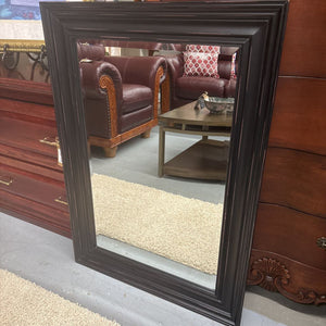 Large Black Framed Rectangular Mirror