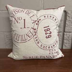 Vintage-Inspired French Cotton-Linen Decorative Throw Pillow