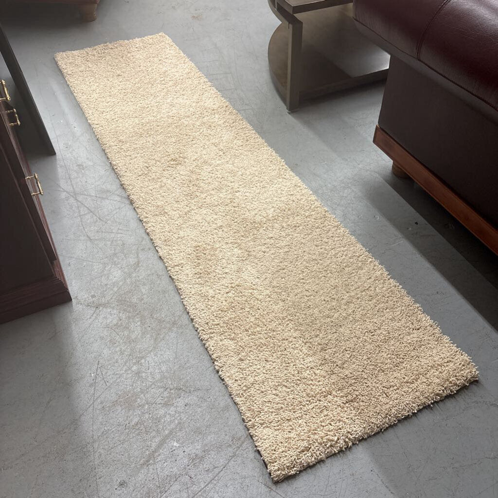 Premium Beige Shag Carpet Runner