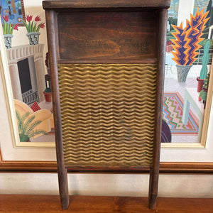 Antique Brass Canadian Woodware Washboard