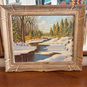 Vintage Hand Painted Oil Landscape Painting by TT. Gilmour