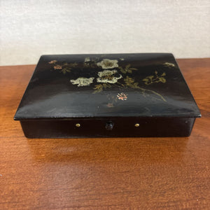 Black Asian Trinket Box w Clasp
