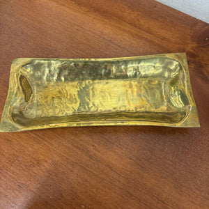 Vintage Hammered Brass MCM Trinket Tray