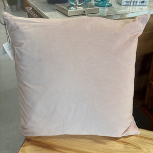 NEW - Pair of Indigo Pale Pink Velvet/ Linen Pillows