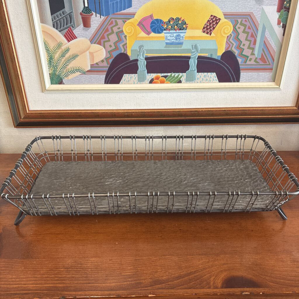 Industrial Style Metal Platform Tray