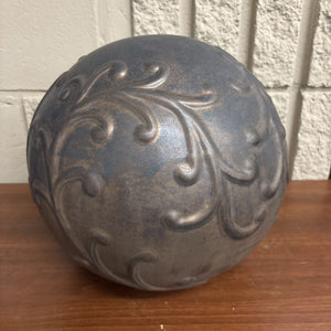 Dark Bronze-Toned Decorative Ceramic Sphere