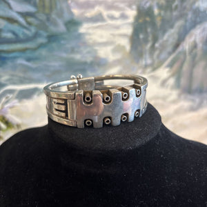 Vintage Sigi Pineda Taxco Sterling Silver Modernist Bracelet