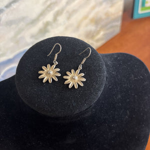 Sterling Silver Daisy Earrings