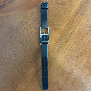Calvin Klein Woman's Minimalist Black Leather Watch