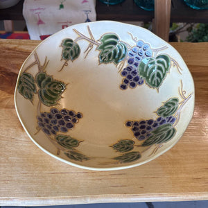 Sango Bordeaux Grapevine Ceramic Bowl
