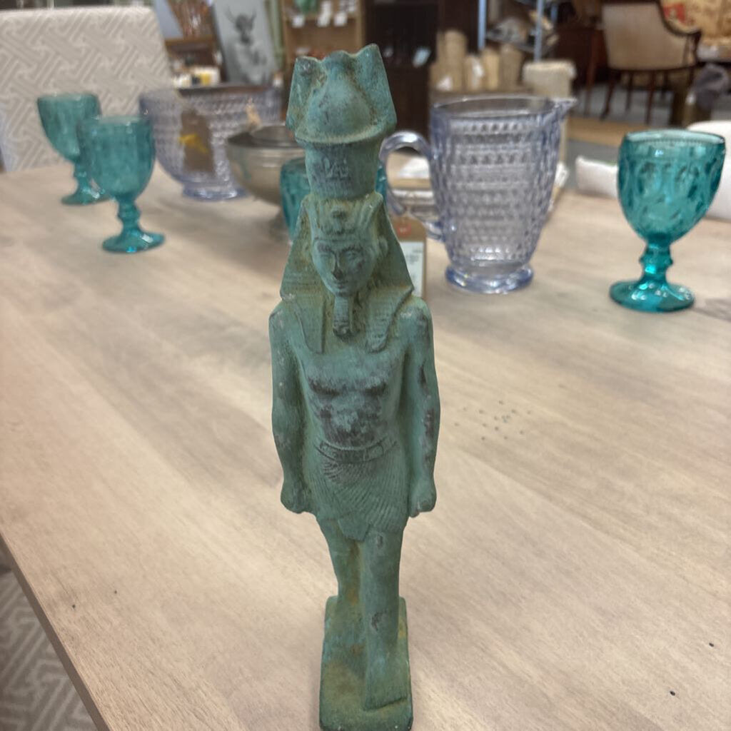 King Rameses ll Patinated Bronze Statue - Made in Egypt