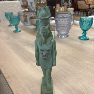 King Rameses ll Patinated Bronze Statue - Made in Egypt
