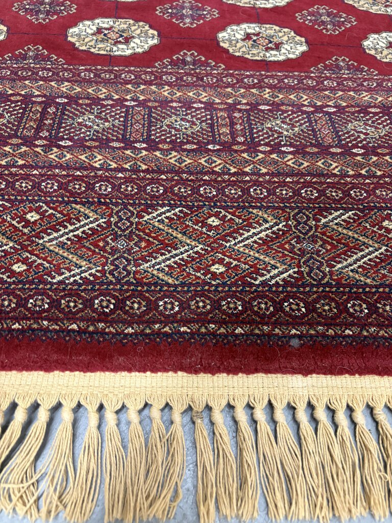 Red Hand Knotted Pakistani Bokhara Rug