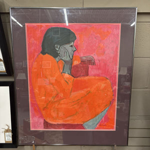 Framed Print "Girl in Thought" by Canadian Artist Rita Briansky