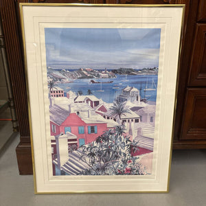 Framed "St. Georges Harbour, Bermuda" Print by Jill Amos Raine