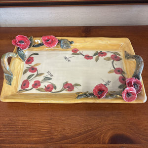 Handmade Ceramic Poppy Tray