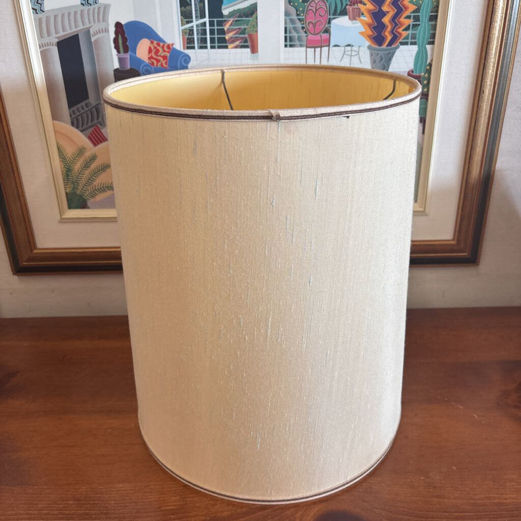 MCM Tall Raw Silk Lamp Shade