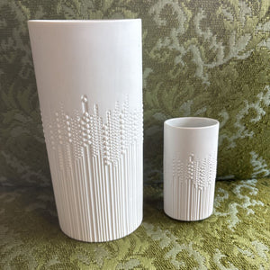 SET of 2 White Porcelain Vases - Made in Germany