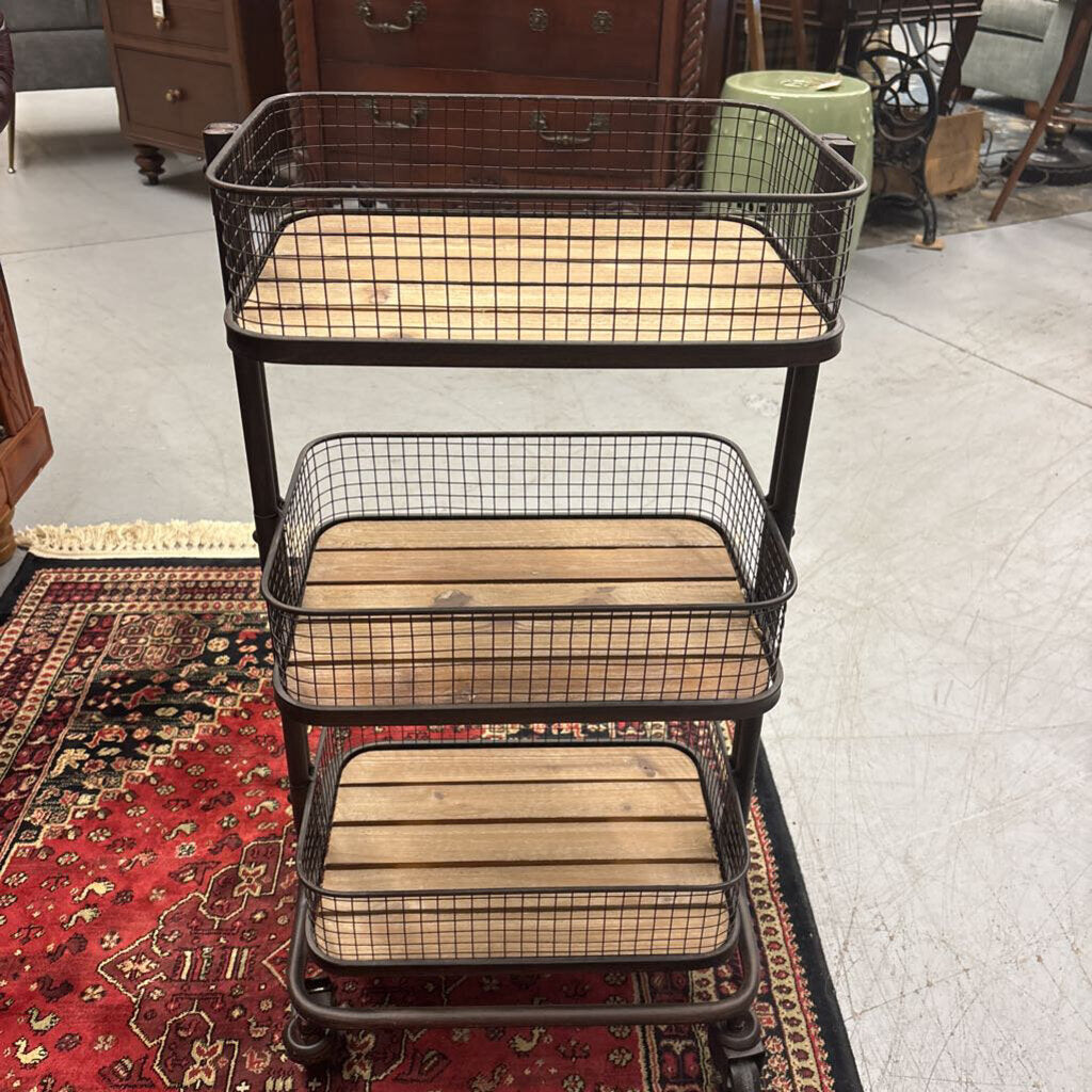3-Tier Industrial Rolling Storage Cart