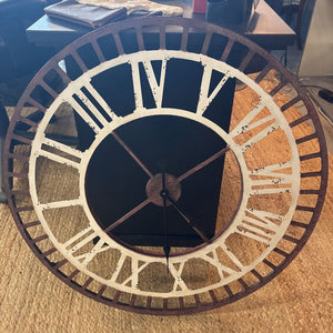 Large Metal Roman Numeral Indoor Clock