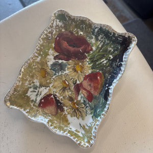 Vintage Hand-Painted Porcelain Trinket Dish